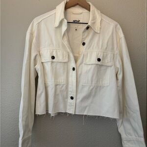 Aerie Women's Off-White Jean Jacket